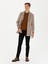 Erkek Vizon Yün Karışımlı Ex.slim Fit Palto 50274045-VR052 5