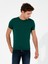 Erkek Koyu Yeşil Slim Fit Bisiklet Yaka Triko T-Shirt 50249549-VR079 1