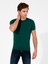 Erkek Koyu Yeşil Slim Fit Bisiklet Yaka Triko T-Shirt 50249549-VR079 4