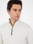 Erkek Ekru Regular Fit Pamuk Karışımlı Yarım Fermuarlı Sweatshirt 50294015-VR019 2