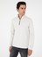 Erkek Ekru Regular Fit Pamuk Karışımlı Yarım Fermuarlı Sweatshirt 50294015-VR019 3