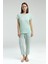 8963 Kadın Kapri Pijama Takım 2
