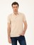 Erkek Bej Slim Fit Polo Yaka Merserize T-Shirt 50284769-VR011 1