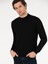 Erkek Siyah Regular Fit Çeyrek Balıkçı Yaka Basic Triko Kazak 50257271-VR046 4