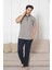 Dreamy Pamuklu Cepli Kısa Kollu Örme Erkek Pijama Takımı 1