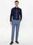 Erkek Lacivert Slim Fit Uzun Kollu Basic Gömlek 50250885-VR033 5