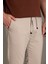 Erkek Bej Ipli Jogger Pantolon 2