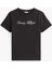 Kadın Th Script Logo Regular T-Shirt - Siyah 5