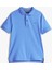Erkek Çocuk Interlock Polo T-Shirt - Mavi 5