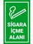 Sigara Içme Alanı Sticker 20X28 cm 1