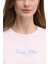 Kadın Th Script Logo T-Shirt - Pembe 4
