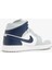 Air Jordan 1 Mid Leather Sneaker Bilekli Günlük Spor Ayakkabı Beyaz Gri 5