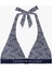 Kadın Th Baskılı Halter Bikini Üst - Lacivert 5