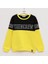 Erkek Çocuk Şardonsuz Uzun Kol Kalın Tişört - 16016 - Siyah - Sarı 1