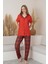 Anne Kız Kombin Kısa Kollu Ekoseli Gömlek Pijama Takımı (Anne Kız Ayrı Satılır) 4