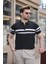 Siyah Fermuarlı Polo Yaka Triko Erkek T-Shirt E7299 2