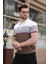 Vizon Renk Bloklu Polo Yaka Triko Erkek T-Shirt E7409 3