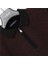 Erkek Şardonsuz Uzun Kol Ince Fermuarlı Polo Yaka Sweatshirt - 180817 - Siyah - Koyu Bordo 4