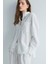 Beyaz Serin Oversize Keten Gömlek 4