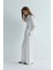 Beyaz Serin Oversize Keten Gömlek 5