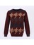 Erkek Uzun Kol Ince Sweatshirt - 180980 - Koyu Bordo 1