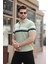 Çağla Yeşili Fermuarlı Polo Yaka Triko Erkek T-Shirt E7299 1