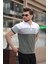 Haki Renk Bloklu Polo Yaka Triko Erkek T-Shirt E7409 2