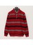 Erkek Uzun Kol Ince Polo Yaka Sweatshirt - CZT-118 - Kırmızı 1