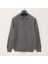 Erkek Şardonsuz Uzun Kol Ince Polo Yaka Sweatshirt - 189056 - Gri Melanj 1
