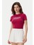 Kadın Tjw Yazı Logo T-Shirt - Bordo 1