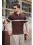 Kahverengi Fermuarlı Polo Yaka Triko Erkek T-Shirt E7299 2