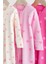 % 100 Pamuklu Pembe Puantiyeli Çift Fermuarlı 3’lü Tulum Set 3