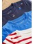 % 100 Pamuklu Mavi Yelken Desenli Kısa Kollu 4’lü Tshirt Set 3