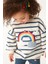 Pamuklu Mavi Gökkuşağı Desenli Sweatshirt Alt Üt Takım 4