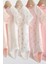 % 100 Pamuklu Pembe Çiçek Desenli Kısa Kollu 5'li Body Zıbın Set 3