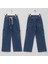 Kız Çocuk Şardonsuz Ince Pantolon - G-642 - Indigo 1