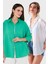 Pamuk Karışımlı Oversize Fit Uzun Kollu 2'li Paket Gömlek Bayan Gömlek 6781001S2 1