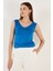 Slim Fit V Yaka Kalın Askılı 2' Li Paket Bluz Bayan Bluz 5864384S2 3