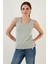 Slim Fit V Yaka Kalın Askılı 2' Li Paket Bluz Bayan Bluz 5864384S2 2