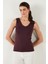 Slim Fit V Yaka Kalın Askılı 2' Li Paket Bluz Bayan Bluz 5864384S2 3
