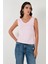 Slim Fit V Yaka Kalın Askılı 2' Li Paket Bluz Bayan Bluz 5864384S2 2