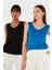Slim Fit V Yaka Kalın Askılı 2' Li Paket Bluz Bayan Bluz 5864384S2 1