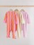 %100 Pamuklu Pembe Baskılı 3'lü Tulum Set 2