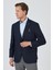 Koyu Lacivert Mono Yaka Bez Ayağı Tam Astar Esnek 4 Drop Comfort Fit Classic Ceket 1002250157 1