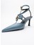 Peal Mavi Rugan Kadın Topuklu Ayakkabı 5