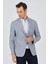 Kazayağı Desen Bez Ayağı Mono Yaka Yarım Astar Keten Karışımlı 6 Drop Slim Fit Ceket 1002250102 1