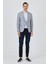 Kazayağı Desen Bez Ayağı Mono Yaka Yarım Astar Keten Karışımlı 6 Drop Slim Fit Ceket 1002250102 2