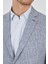 Kazayağı Desen Bez Ayağı Mono Yaka Yarım Astar Keten Karışımlı 6 Drop Slim Fit Ceket 1002250102 4
