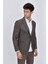 Desenli Mono Yaka Astarsız Likralı 6 Drop Comfort Fit Rahat Kesim Ceket 1002225169 4