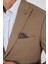 Koyu Bej Kılıç Yaka Esnek 6 Drop Slim Fit Classic Ceket 1002250124 4